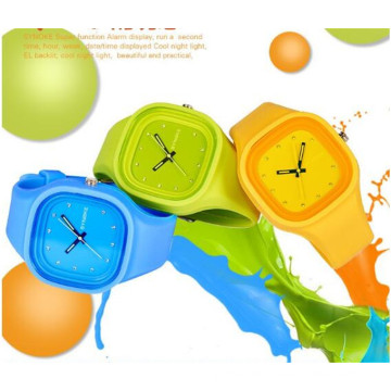 Yxl-965 Qualitätsquarz-Gelee-Uhr-Silikon-Quarz-Armbanduhr